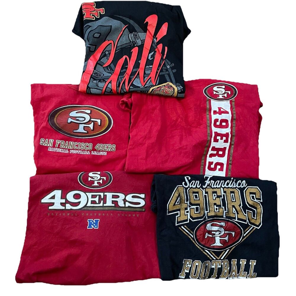 5pc NFL San Francisco 49ers T-Shirts Bundle Size XL Lot